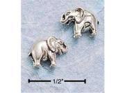 Sterling Silver Mini Elephant Earrings On Posts