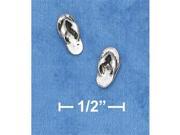 Sterling Silver Mini Flip Flop Earrings On Posts