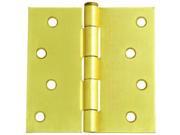 Design House 202598 8 Hole Square Door Hinge 4 x 4 in. Satin Brass Finish