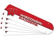 Ceiling Fan Designers 7990 WIS New NCAA WISCONSIN BADGERS 52 in. Ceiling Fan Blade Set