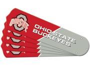 Ceiling Fan Designers 7992 OSU New NCAA OHIO STATE BUCKEYES 42 in. Ceiling Fan Blade Set