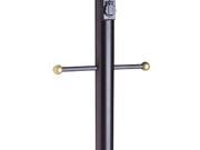 Design House 501932 Outdoor Lamp Post with Cross Arm and Electrical Outlet 80 x 3 in. Black Finish