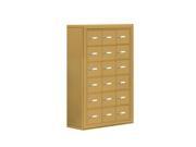 Salsbury 19068 18GSK Cell Phone Storage Locker 6 Door High Unit 8 Inch Deep Compartments 18 A Doors Gold Surface Mounted Master Keyed Locks