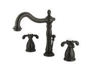 Kingston Brass KB1975TX Two Handle 8 in. to 16 in. Widespread Lavatory Faucet with Retail Pop up