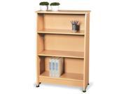 OFM 55125 MPL Wood Bookcase 3 Shelf Maple and Silver