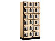 Salsbury S 36368MAP 36 In. W X 76 In. H X 18 In. D 6 Tier Box Style See Through Designer Wood Locker In Maple