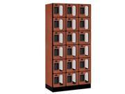 Salsbury S 36368CHE 36 In. W X 76 In. H X 18 In. D 6 Tier Box Style See Through Designer Wood Locker In Cherry