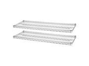 Lorell LLR84183 Industrial Wire Shelving 2 Extra Shelves 48 in. x 18 in. 2 PK CE