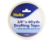 Helix HLX61400 Drafting Tape .75 in. x 60 Yards 5 RL Cream