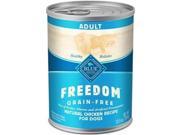 Blue Buffalo 859610006892 Freedom Grain Free Chicken Recipe Adult Canned Dog Food Case of 12