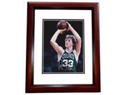 Real Deal Memorabilia LarryBird8x10MF Larry Bird Autographed Boston Celtics 8x10 Photo MAHOGANY CUSTOM FRAME