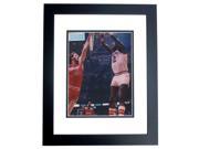 Real Deal Memorabilia MosesMalone8x10 2BF Moses Malone Autographed Philadelphia 76ers 8x10 Photo BLACK CUSTOM FRAME