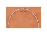 Sterling Silver 9 Inch Pink and Silver Beaded Anklet
