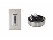 Monte Carlo MCRC4RBS Hard wired wall remote control receiver white almond switch plates.BRUSHED STEEL receiver hub