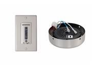 Monte Carlo MCRC4RPN Hard wired wall remote control receiver white almond switch plates. POLISHED NICKEL receiver hub