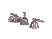 Kingston Brass KS3968TL Two Handle 8 in. to 16 in. Widespread Lavatory Faucet with Brass Pop up