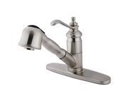 Kingston Brass KS7898TL Single Handle Pull Out Sprayer Kitchen Faucet
