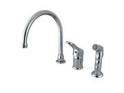 Kingston Brass KB811 Single Loop Handle Kitchen Faucet with Non Metallic Side Sprayer