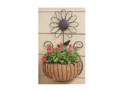 Deer Park D68 WB135X Metal Daisy Wall Basket With Coco Liner