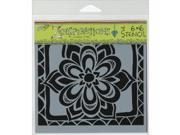 Crafters Workshop TCW6X6 466 Crafters Workshop Template 6 in. X6 in. Zen Flower
