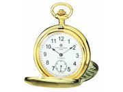 Charles Hubert Paris 3907 GRR Polished Finish Gold Plated Stainless Steel Double Cover Mechanical Pocket Watch