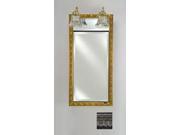 Afina Corporation SD LT1730RTUSSV 17 in.x 30 in.Recessed Single Door Cabinet with Traditional Lights Tuscany Silver