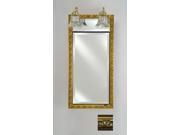 Afina Corporation SD LT1730RVALGD 17 in.x 30 in.Recessed Single Door Cabinet with Traditional Lights Valencia Gold