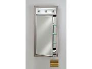 Afina Corporation SD LC1730RCHAGD 17 in.x 30 in.Recessed Single Door Cabinet with Contemporary Lights Chateau Gold