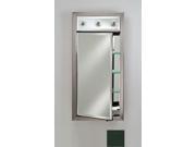 Afina Corporation SD LC1730RCOLGN 17 in.x 30 in.Recessed Single Door Cabinet with Contemporary Lights Colorgrain Green