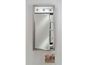 Afina Corporation SD LC1734RSIEBZ 17 in.x 34 in.Recessed Single Door Cabinet with Contemporary Lights Siena Antique Oiled Bronze