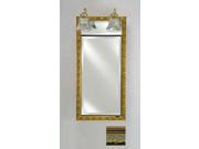 Afina Corporation SD LT1734RMAJGD 17 in.x 34 in.Recessed Single Door Cabinet with Traditional Lights Majestic Gold