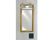 Afina Corporation SD LT1734RCOLBL 17 in.x 34 in.Recessed Single Door Cabinet with Traditional Lights Colorgrain Blue