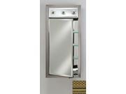Afina Corporation SD LC2030RELGGD 20 in.x 30 in.Recessed Single Door Cabinet with Contemporary Lights Elegance Gold