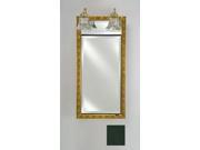 Afina Corporation SD LT1734RCOLGN 17 in.x 34 in.Recessed Single Door Cabinet with Traditional Lights Colorgrain Green