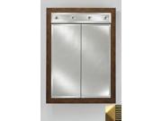 Afina Corporation DD LC2434RMERGD 24 in.x 34 in.Recessed Double Door Cabinet with Contemporary Lights Meridian Gold Gold