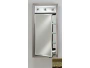 Afina Corporation SD LC2030RMAJGD 20 in.x 30 in.Recessed Single Door Cabinet with Contemporary Lights Majestic Gold