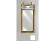 Afina Corporation SD LT1734RCOLWT 17 in.x 34 in.Recessed Single Door Cabinet with Traditional Lights Colorgrain White