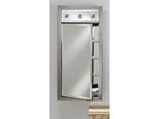 Afina Corporation SD LC2030RPARSV 20 in.x 30 in.Recessed Single Door Cabinet with Contemporary Lights Parisian Silver