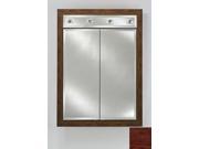 Afina Corporation DD LC2434RARLCE 24 in.x 34 in.Recessed Double Door Cabinet with Contemporary Lights Arlington Cherry