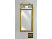 Afina Corporation SD LT1734RVALGD 17 in.x 34 in.Recessed Single Door Cabinet with Traditional Lights Valencia Gold