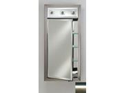 Afina Corporation SD LC2030RSATSV 20 in.x 30 in.Recessed Single Door Cabinet with Contemporary Lights Brushed Satin Silver