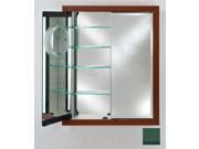 Afina Corporation DD3136RCOLGN 31 in.x 36 in.Recessed Double Door Cabinet Colorgrain Green