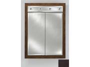 Afina Corporation DD LC2434RTRIES 24 in.x 34 in.Recessed Double Door Cabinet with Contemporary Lights Tribeca Espresso