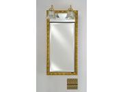 Afina Corporation SD LT2030RELGGD 20 in.x 30 in.Recessed Single Door Cabinet with Traditional Lights Elegance Gold