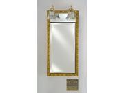 Afina Corporation SD LT2030RREGGD 20 in.x 30 in.Recessed Single Door Cabinet with Traditional Lights Regal Gold