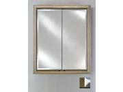 Afina Corporation DD2430RMERGS 24 in.x 30 in.Recessed Double Door Cabinet Meridian Gold Silver