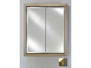 Afina Corporation DD2430RMERSG 24 in.x 30 in.Recessed Double Door Cabinet Meridian Silver Gold