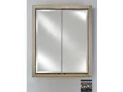 Afina Corporation DD2430RVALSV 24 in.x 30 in.Recessed Double Door Cabinet Valencia Silver