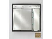 Afina Corporation TD LC4740RREGSV 47 in.x 40 in.Recessed Contemporary Integral Lighted Triple Door Regal Antique Silver
