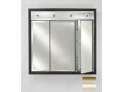 Afina Corporation TD LC4740RSATSV 47 in.x 40 in.Recessed Contemporary Integral Lighted Triple Door Brushed Satin Antique Silver